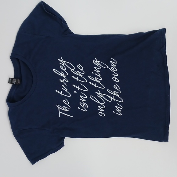 Anvil Tops - Thanksgiving Themed Pregnancy Announcement TShirt - Not Maternity Shirt (S)